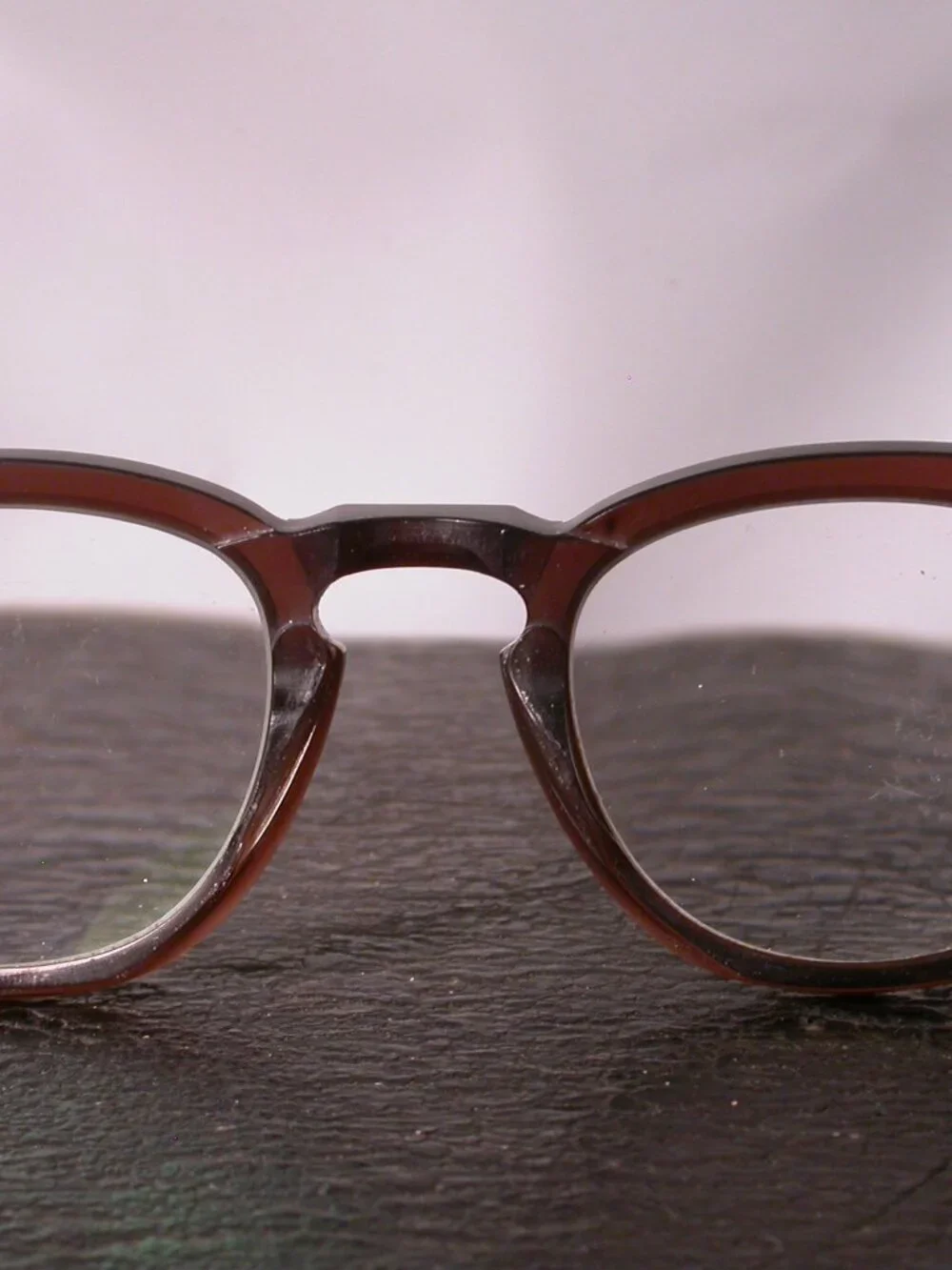 Authentic Anne et Valentin Brown Clear Eyeglasses Made in France REPAIR